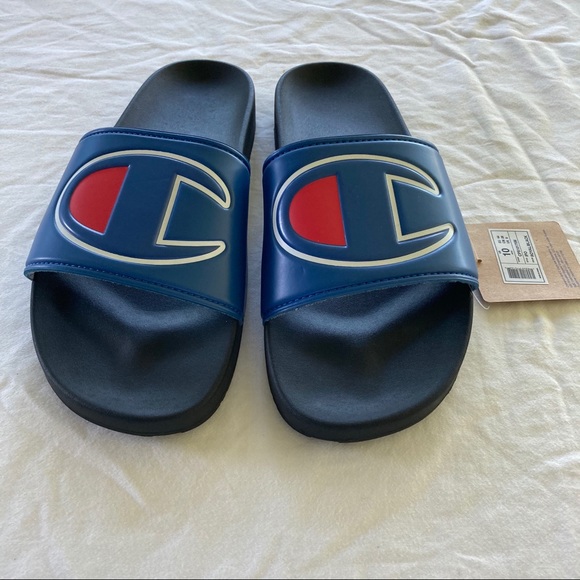 Men’s Champion Royal/Black Slides - Picture 9 of 9